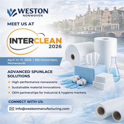 Weston Nonwoven Mempamerkan Penyelesaian Spunlace Termaju Di Interclean Amste...