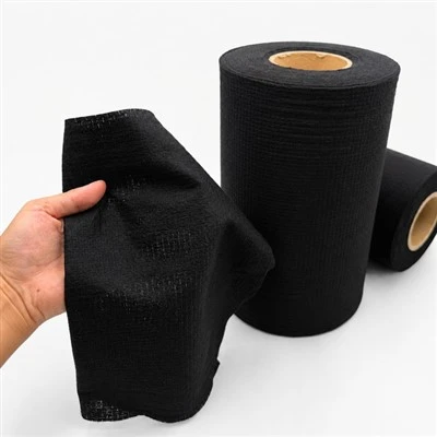 Lap Fabrik Bukan Tenunan Viscose Spunlace Hitam